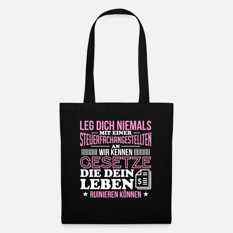 Steuerfachangestellte Steuerberaterin Geschenk - Stoffbeutel - Schwarz