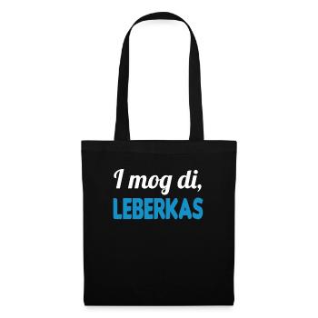 Leberkäs Leberkäse Leberkas Zefix Geschenk - Stoffbeutel - Schwarz - Vorne