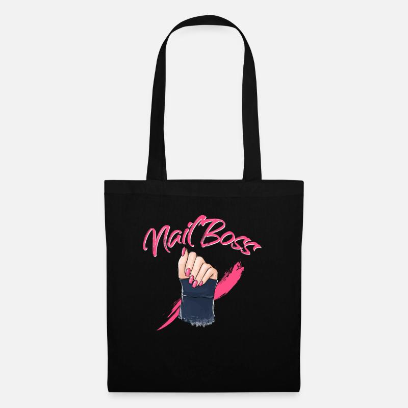 Nail Boss - nail design - Tote Bag - black