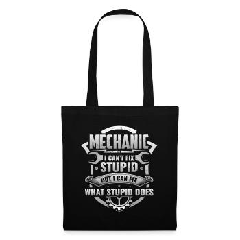 Fix Stupid Aircraft Mechanic Diesel Mechanic Gift - Stoffbeutel - Schwarz - Vorne