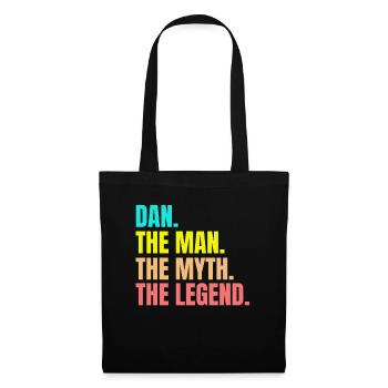 Mens Dan- The Man The Myth The Legend Personalized - Sac en tissu - noir - Devant