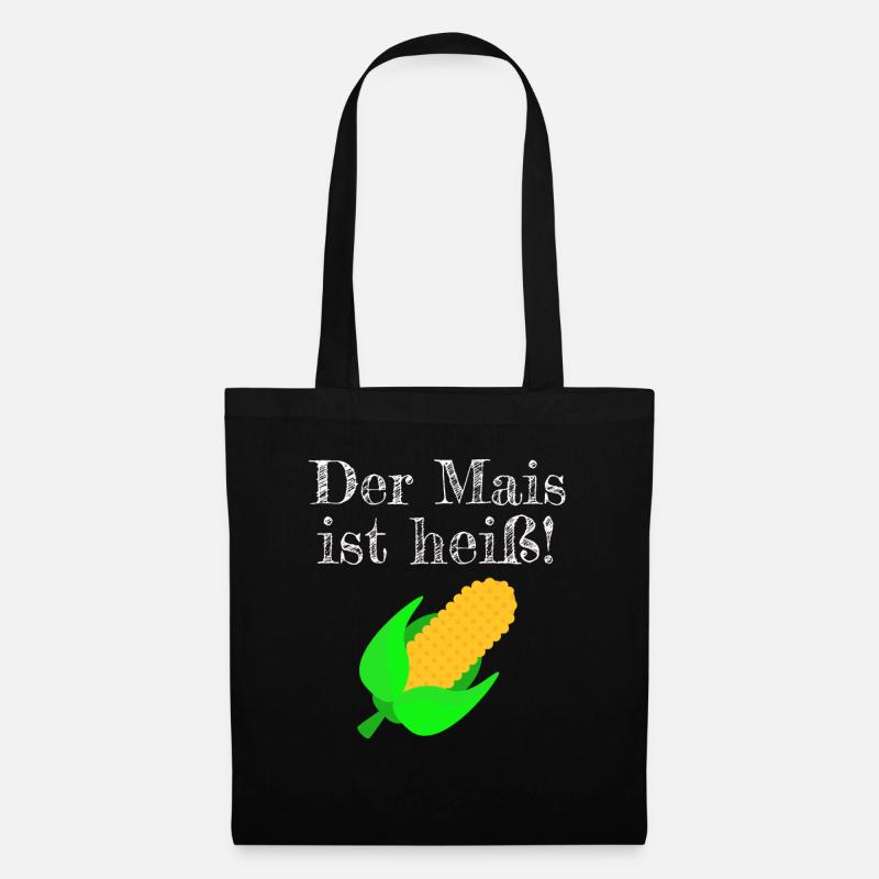 Mais Häckseln Landwirt Bauer Ernte Corn harvest - Stoffbeutel - Schwarz