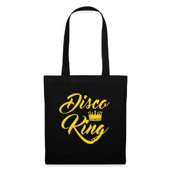 1970s Disco King Shirt/Vintage 70s Dance Party - Stoffbeutel - Schwarz - Vorne