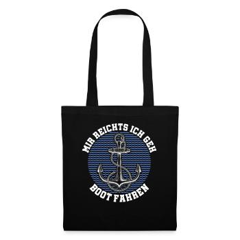 Boot - Stoffbeutel - Schwarz - Vorne
