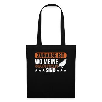 Wachtel - Stoffbeutel - Schwarz - Vorne