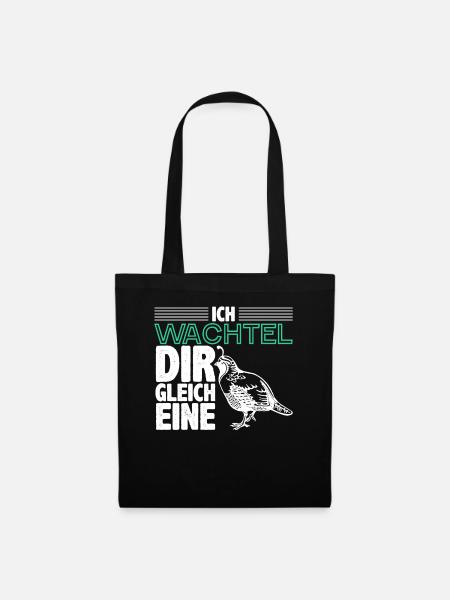 Wachtel - Stoffbeutel - Schwarz