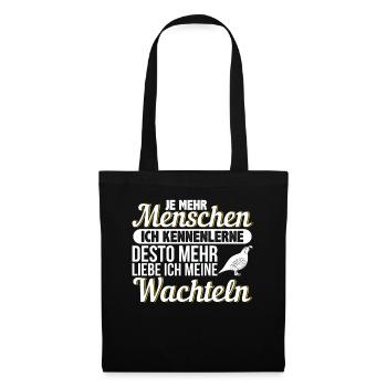 Wachtel - Stoffbeutel - Schwarz - Vorne