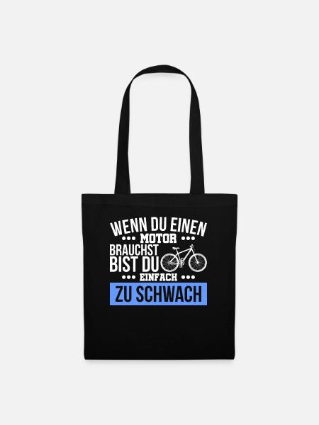 Anti E-Bike - Stoffbeutel - Schwarz