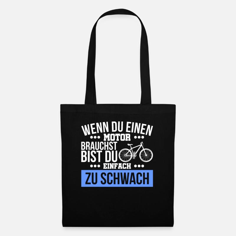 Anti E-Bike - Stoffbeutel - Schwarz
