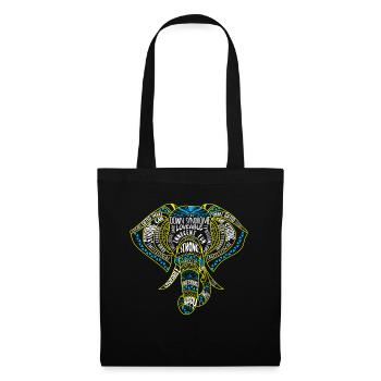 Éducation spéciale de sensibilisation aux éléphants du syndrome de Down - Sac en tissu - noir - Devant