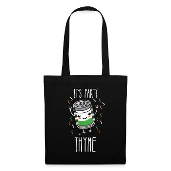 C'est Party Thym Herb Pun - Sac en tissu - noir - Devant