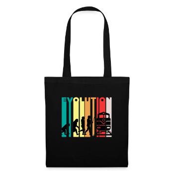 Évolution du cadeau du conducteur de train - Sac en tissu - noir - Devant