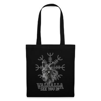 Rendez-vous dans le design Valhalla pour les fans de Viking - Sac en tissu - noir - Devant