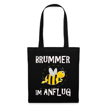 Brummer Im Anflug Pummel Hummel Imker Bienen Honig - Stoffbeutel - Schwarz - Vorne