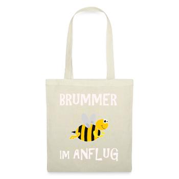 Brummer Im Anflug Pummel Hummel Imker Bienen Honig - Stoffbeutel - Natur - Vorne