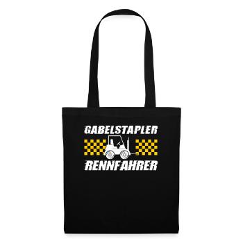 Lagerlogistik Gabelstapler Hubwagen Stapler - Stoffbeutel - Schwarz - Vorne