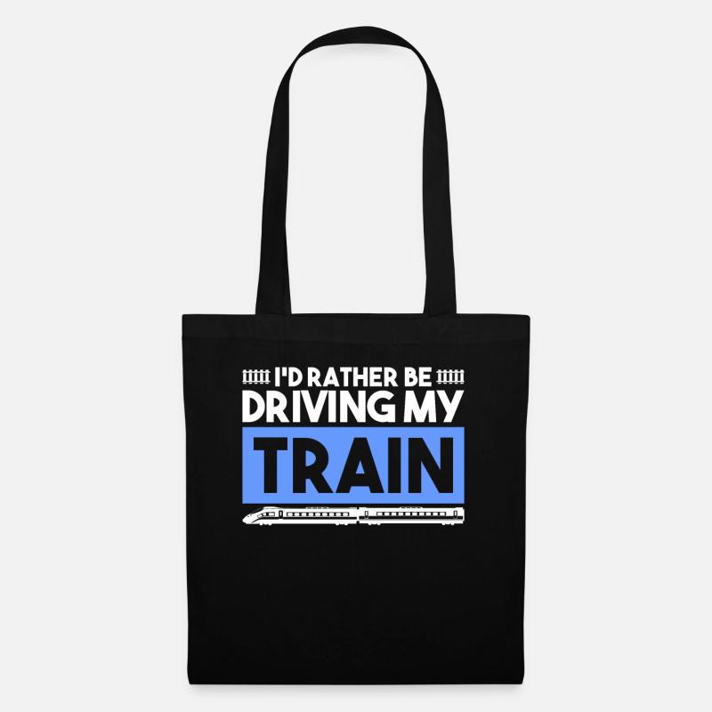 Conducteur de train - Sac en tissu - noir