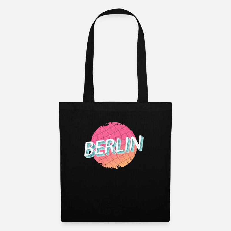 Vintage Berlin - Stoffbeutel - Schwarz