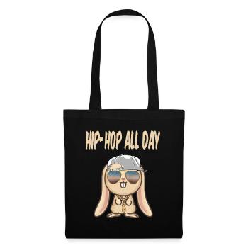 Cool bunny rabbit hip hop rap flex urban idea - Tote Bag - black - Front