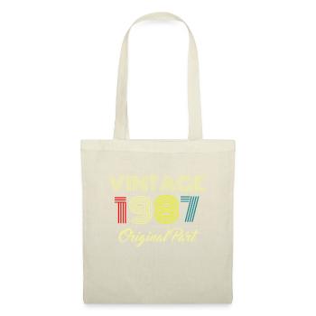 Vintage 1987 Original Part Men Women 33 Birthday - Stoffbeutel - Natur - Vorne