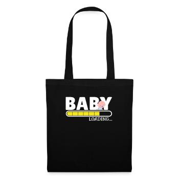 Baby loaded T Shirt Cute Baby loading Gift Idea - Stoffbeutel - Schwarz - Vorne