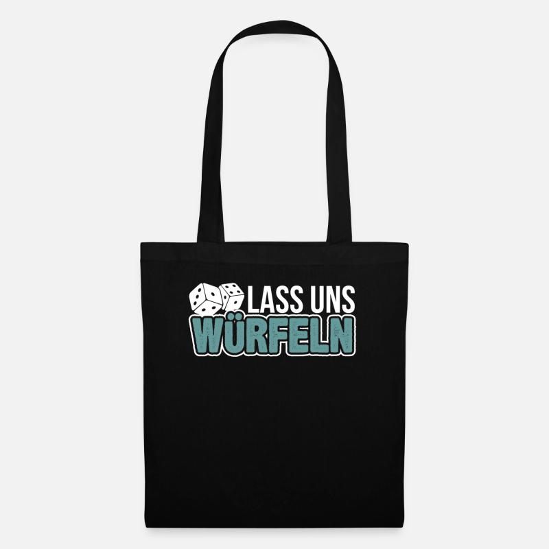 Würfel Brettspiel Brettspiele Nerd Geek Geschenk - Stoffbeutel - Schwarz