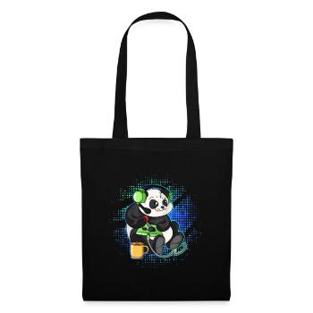Panda Gaming Controller Gamer PC Gift Idea - Tote Bag - black - Front