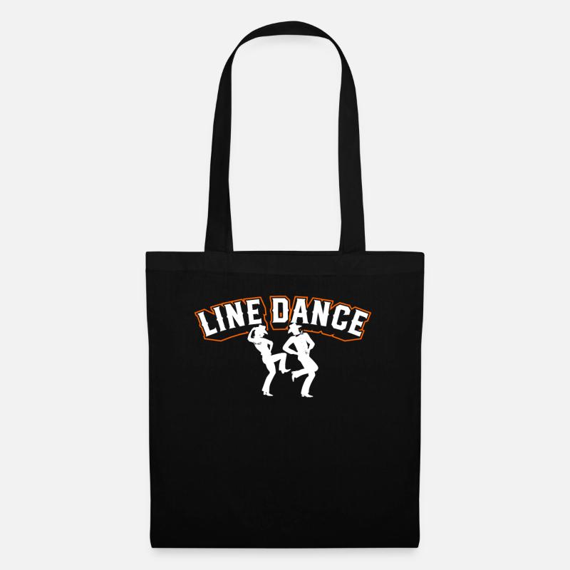 Line Dance Western Country Tanzen Geschenk - Stoffbeutel - Schwarz