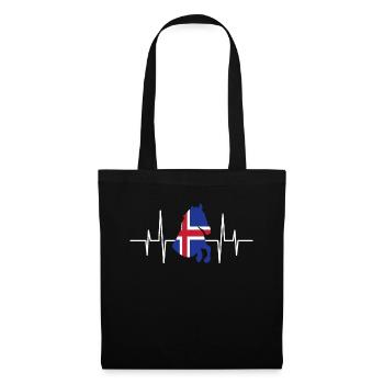 Cheval islandais Tölt poney islandais - Sac en tissu - noir - Devant