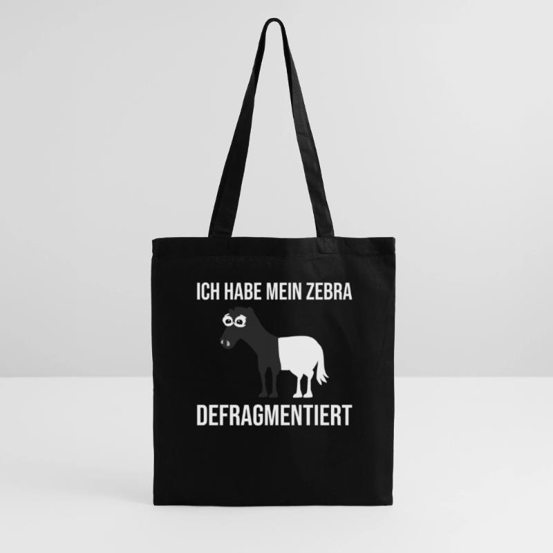 Zebra Defragmentiert Computer Programmierer Stoffbeutel