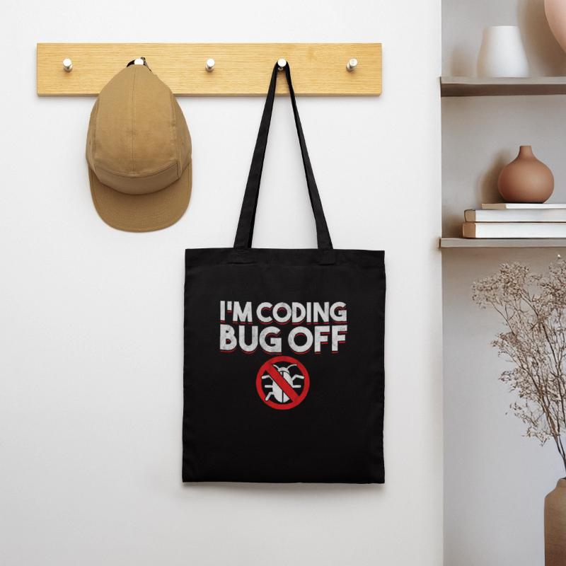 I´m Coding Bug Off Coder Programmer Developer Gift Tote Bag