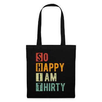 30e anniversaire - cadeaux amusants 30 ans - Sac en tissu - noir - Devant