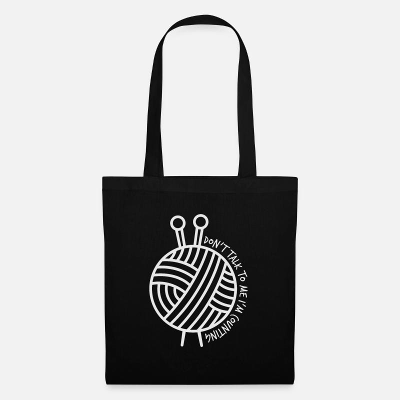 Knitting crocheting and creative needlework - Tote Bag - black