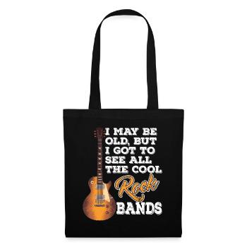 I May Be Old But I See All the Cool Rock Bands - Tote Bag - black - Front