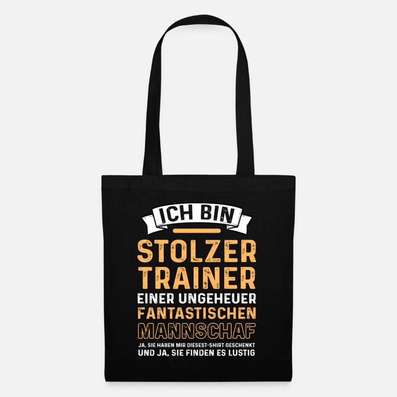 Stolzer Trainer Ungeheuer Fantastischen Mannschaft - Stoffbeutel - Schwarz