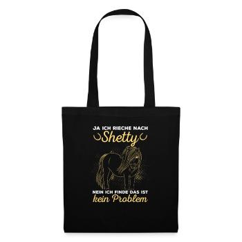 Shetlandpony Shetty Shettypony - Stoffbeutel - Schwarz - Vorne