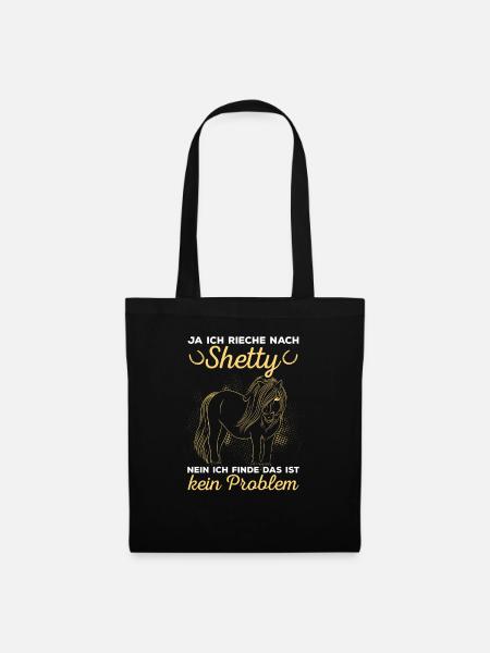 Shetlandpony Shetty Shettypony - Stoffbeutel - Schwarz