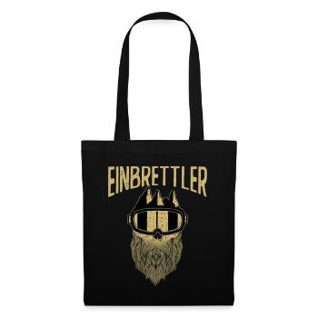 Einbrettler Snowboard Snowboarder Skull - Stoffbeutel - Schwarz - Vorne