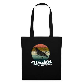 Lustige Wachteljagd Shirt Geschenkidee Tierliebe - Stoffbeutel - Schwarz - Vorne