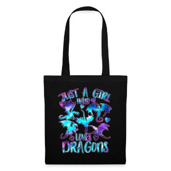 Just a girl who loves dragons - Tote Bag - black - Front
