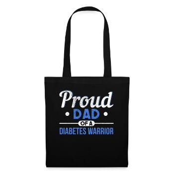 Diabétiques T1D diabète cadeau - Sac en tissu - noir - Devant