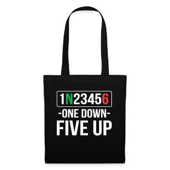 One Down Motorcycle Motorcyclist Five Up - Tote Bag - black - Front