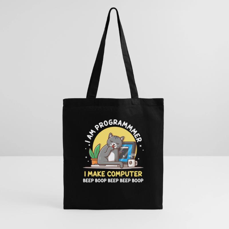 Cat Programmer Coder Developer Kitten Computer Tote Bag