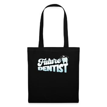 Cadeau de dentiste de dentisterie des dents - Sac en tissu - noir - Devant