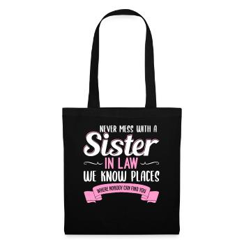 Cadeau de beau-frère de la famille fière de son gendre - Sac en tissu - noir - Devant