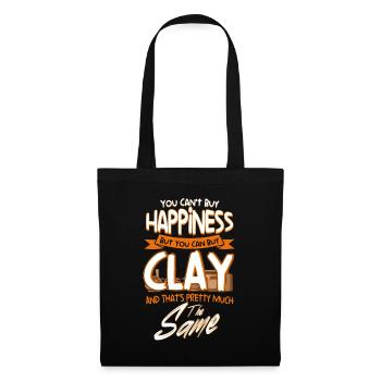 Pottery handmade pottery gift - Tote Bag - black - Front