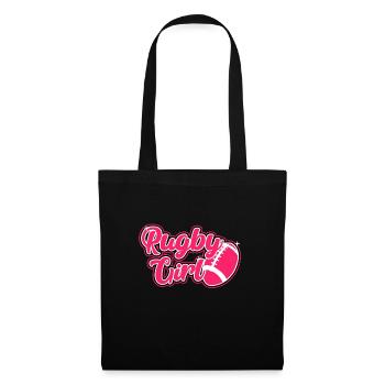 Rugby Girl Rugby Team Joueur de rugby cadeau féminin - Sac en tissu - noir - Devant