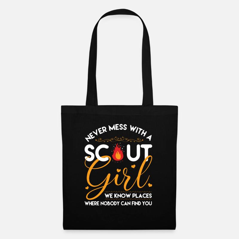 Scout Pfadfinderin Pfadfinder Geschenk - Stoffbeutel - Schwarz