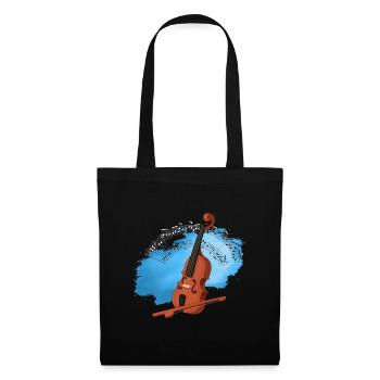 Cadeau d'instrument d'orchestre de musique de violoniste de violon - Sac en tissu - noir - Devant