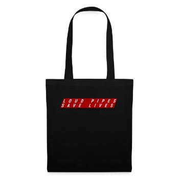 loud pipes save lives motorcycle fan biker tuner - Tote Bag - black - Front